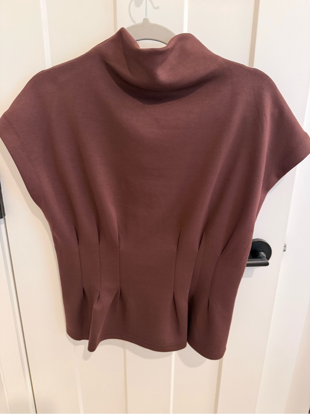 entro Mauve-Brown Short-Sleeve Mock Neck Tunic - Picture 2 of 3